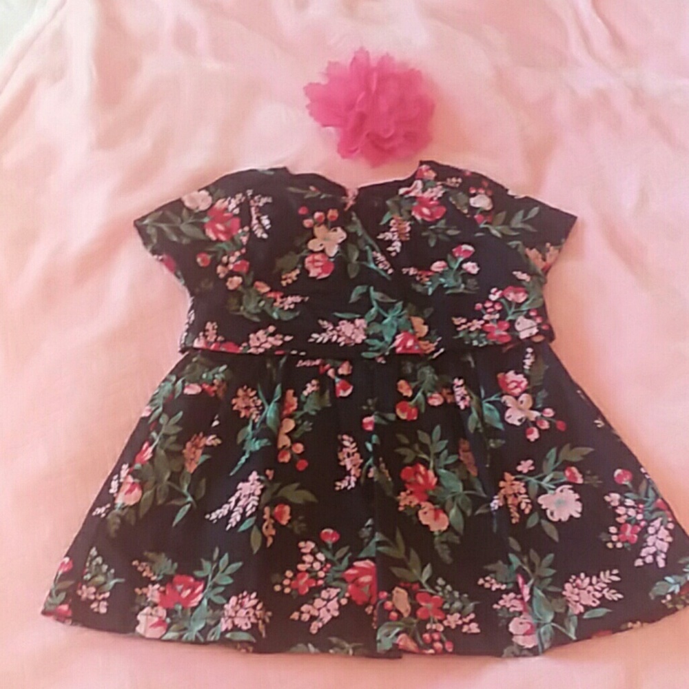 Carters baby girls dresses pink and black